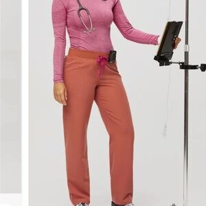 Figs set Women's Terracotta Top &Straight Leg Pants Livingston pants XXP top XXs